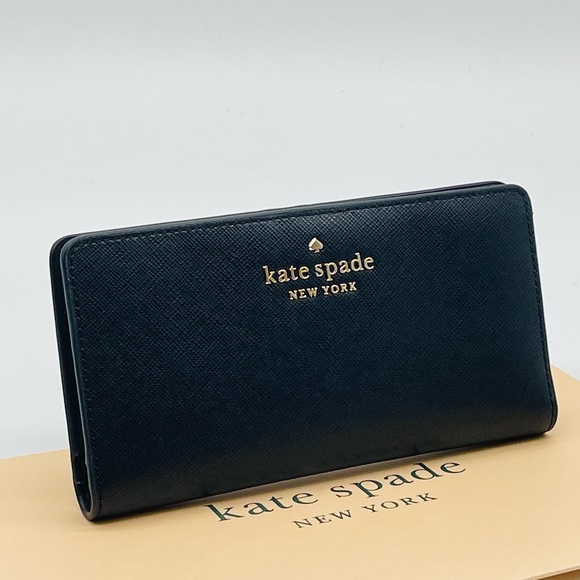 kate spade Handbags - Kate Spade Staci Large Slim Bifold Wallet Black